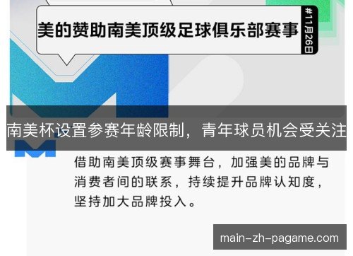南美杯设置参赛年龄限制,青年球员机会受关注 南美杯设置参赛年龄限制,青年球员机会受关注